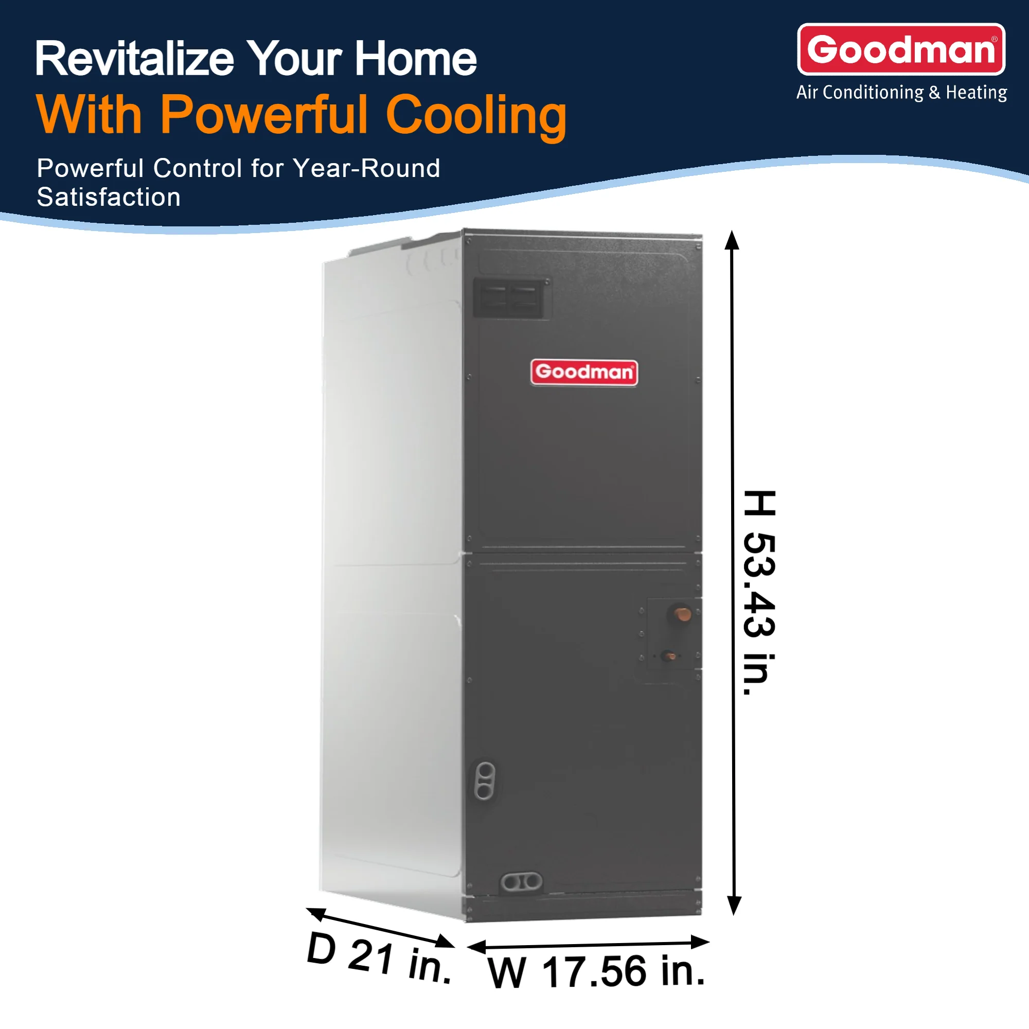 2.5 Ton Air Conditioner System with Outdoor AC Unit and Multi-Positional Air Handler - Image 2