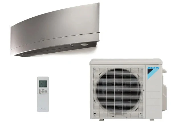 Daikin 9,000 BTU 18 SEER2 Emura Silver Series Wall Mounted Ductless Mini Split Heat Pump System