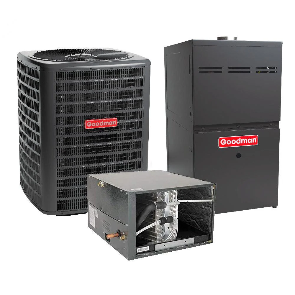 2.5 Ton 15.2 SEER2 80,000 BTU 80% AFUE Goodman Horizontal Air Conditioner System - GLXS4BA3010, CHPTA3630C3, GR9S800804CN