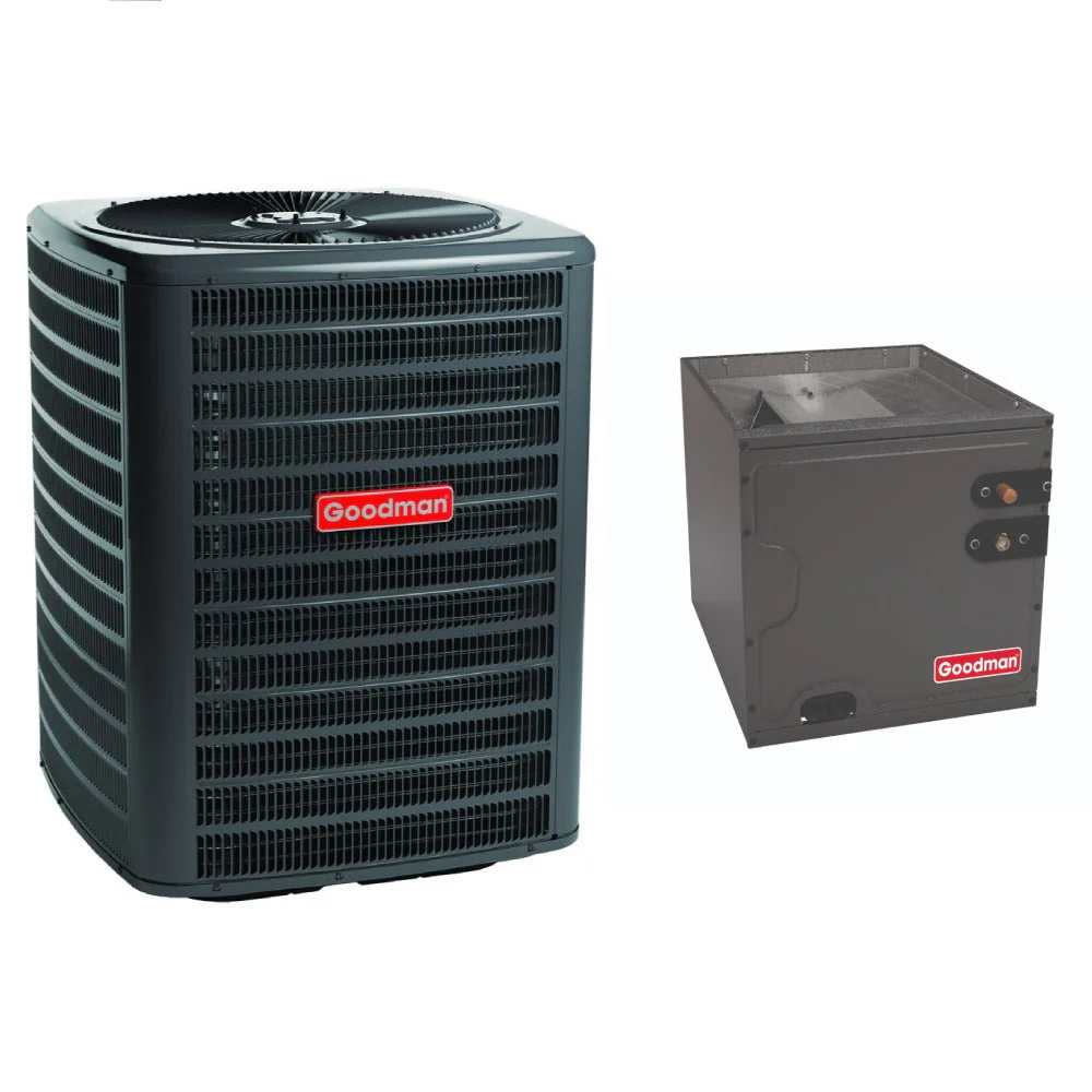 Goodman 3.5 Ton 13.4 SEER2 Northeast System: Condenser Model GLXS3BN4210, Vertical Coil Model: CAPTA4230C3