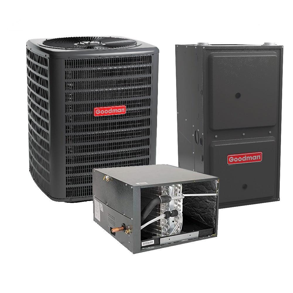 3 Ton 14.5 SEER2 80,000 BTU 96% AFUE Goodman Horizontal Air Conditioner System - GLXS4MA3610, CHPTA3630C3, GD9S960804CN