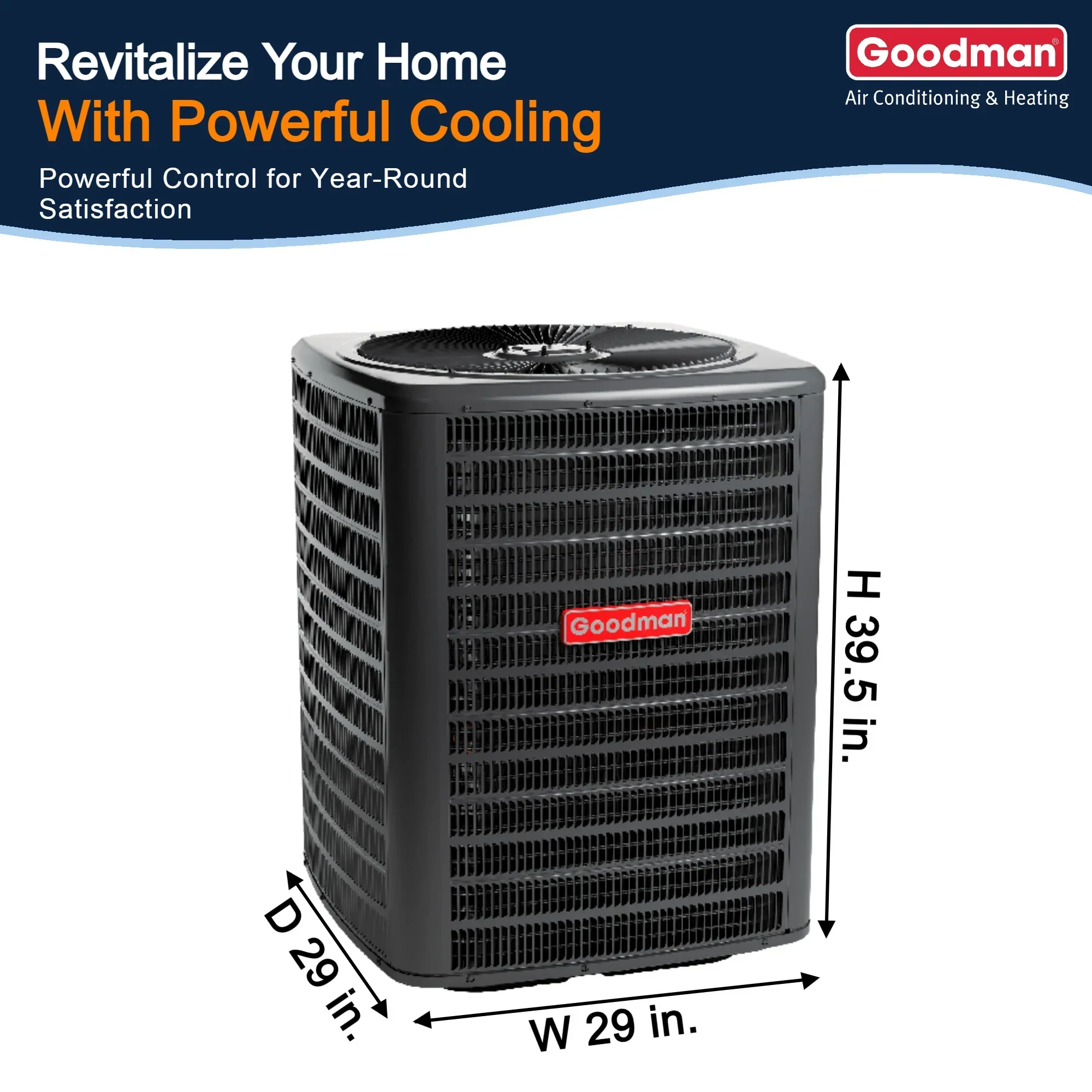 3 Ton 15.2 SEER2 80,000 BTU 96% AFUE Goodman Horizontal Air Conditioner System - GLXS4BA3610, CHPTA4230C3, GR9S960805CN - Image 6