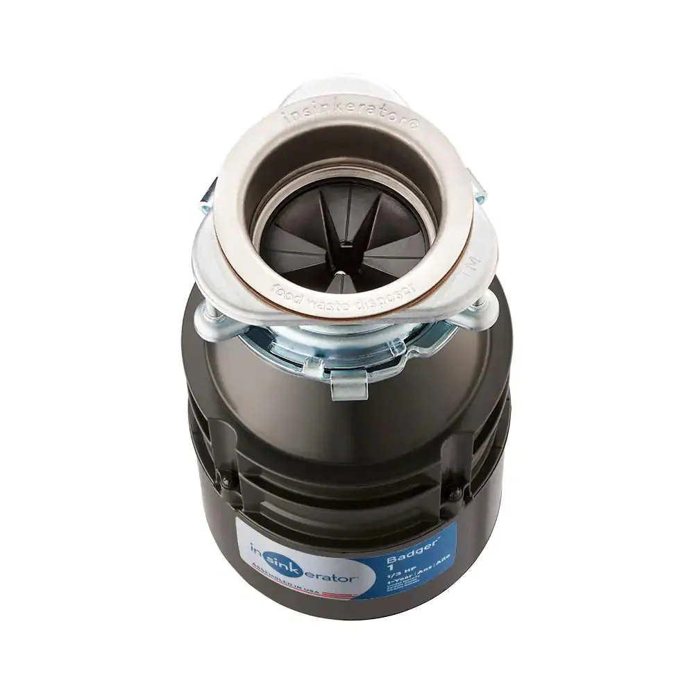 InSinkErator Badger 1 Standard Series 1/3 HP Garbage Disposal with Power Cord - Image 5