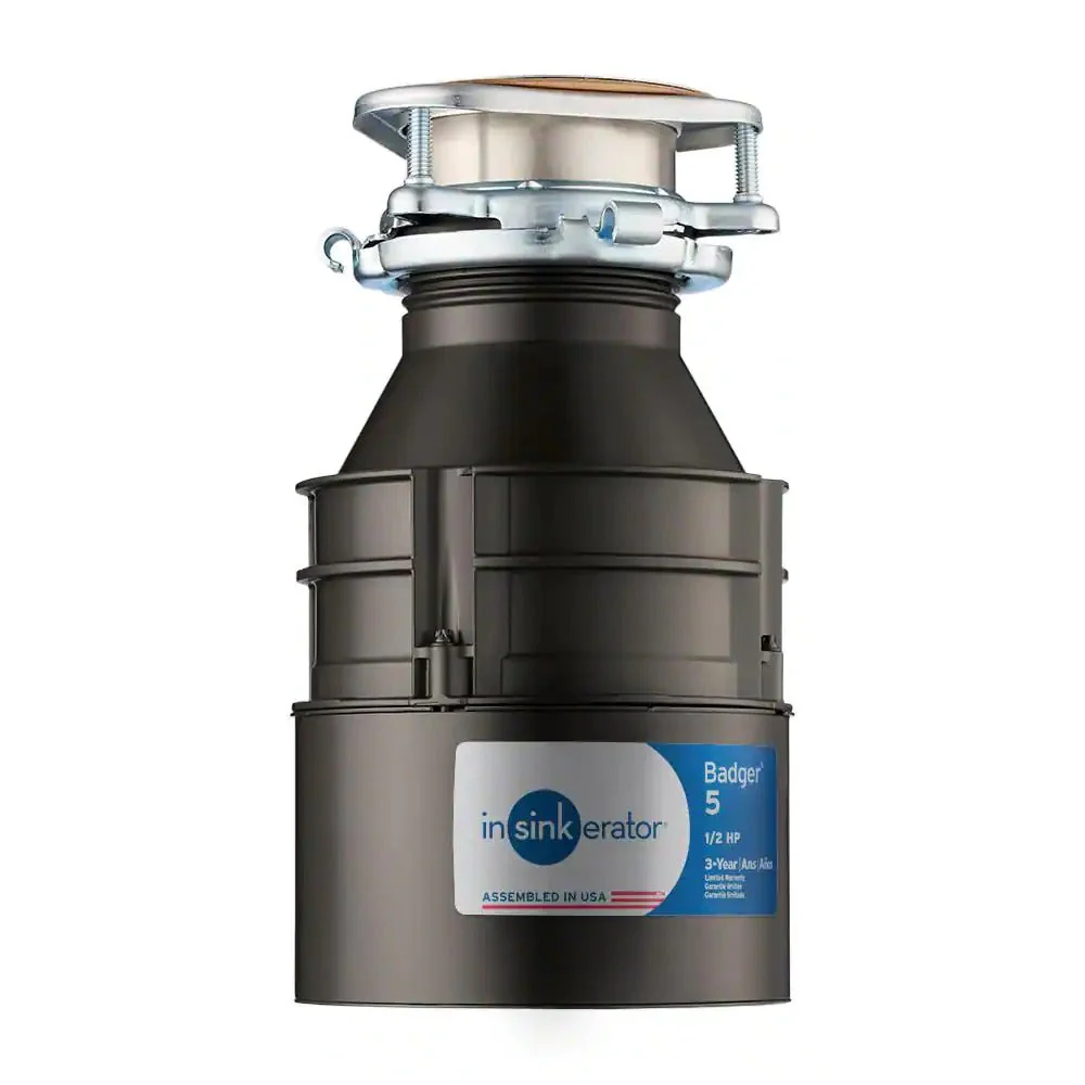 InSinkErator Badger 5 Standard Series 1/2 HP Garbage Disposal without Power Cord - Image 3