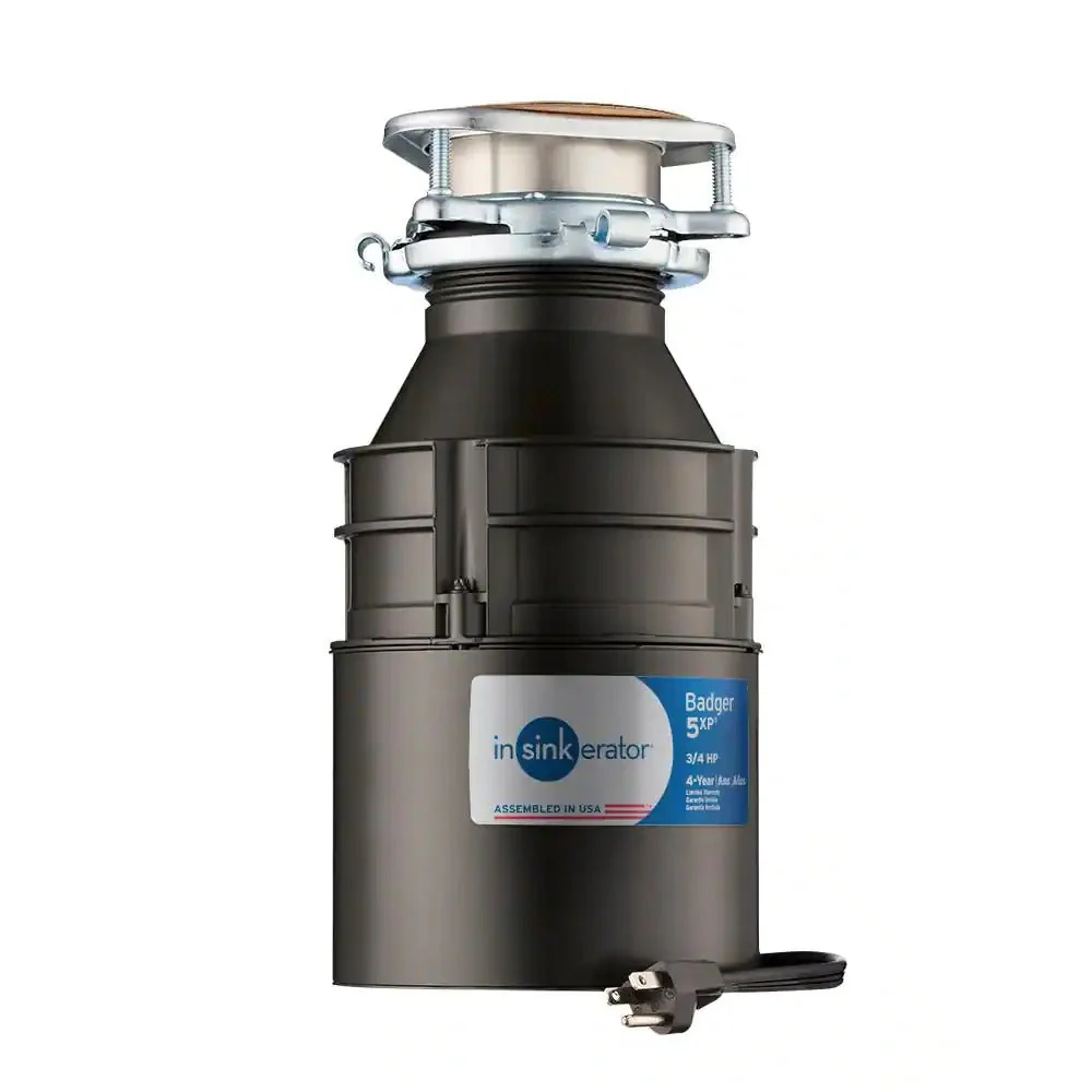 InSinkErator Badger 5XP Power Series 3/4 HP Garbage Disposal with Power Cord - Image 3
