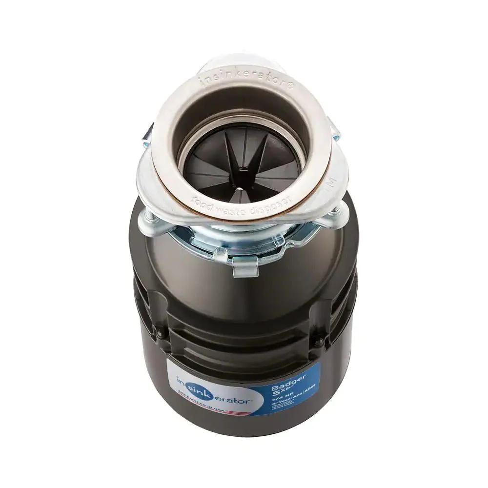 InSinkErator Badger 5XP Power Series 3/4 HP Garbage Disposal with Power Cord - Image 4