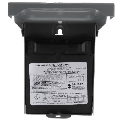 Mars 30A Fused Safety Disconnect Switch 83396 - Image 2