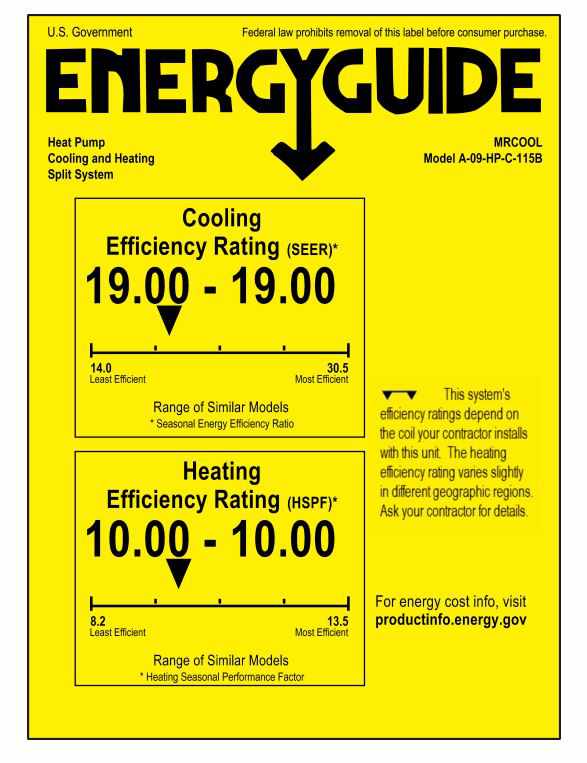 MRCOOL Mini-Split Advantage Series 9,000 BTU 115V Wall Mounted Heat Pump System - Image 4