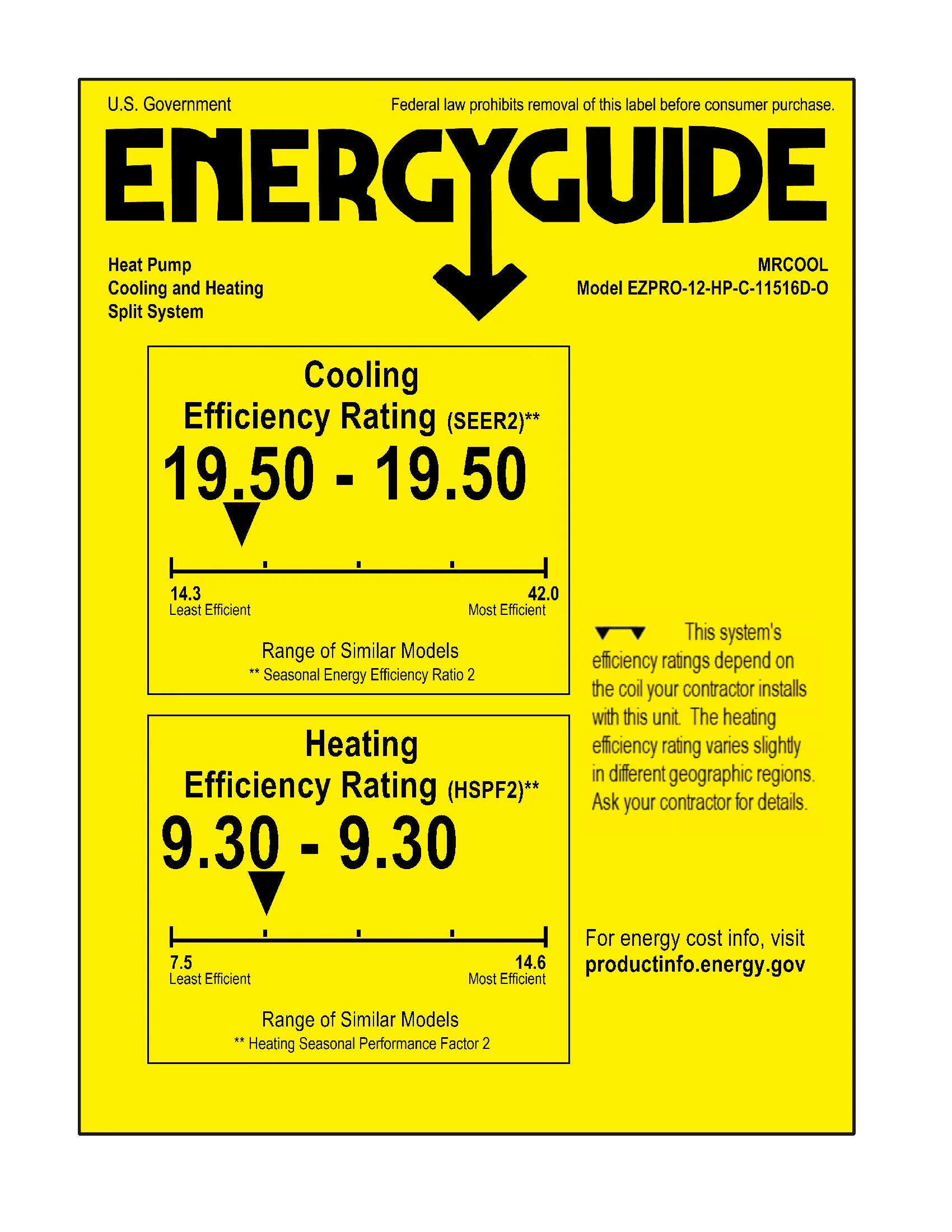 MRCOOL DIY Mini-Split Easy Pro Series 12,000 BTU Wall Mounted Ductless Heat Pump System Model - EZPRO-12-HP-11516D-O - Image 7