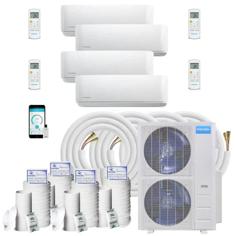 MRCOOL DIY Mini-Split Series 4th Generation 48,000 BTU 4-Zone Wall Mounted 9K+9K+18K+18K Heat Pump System