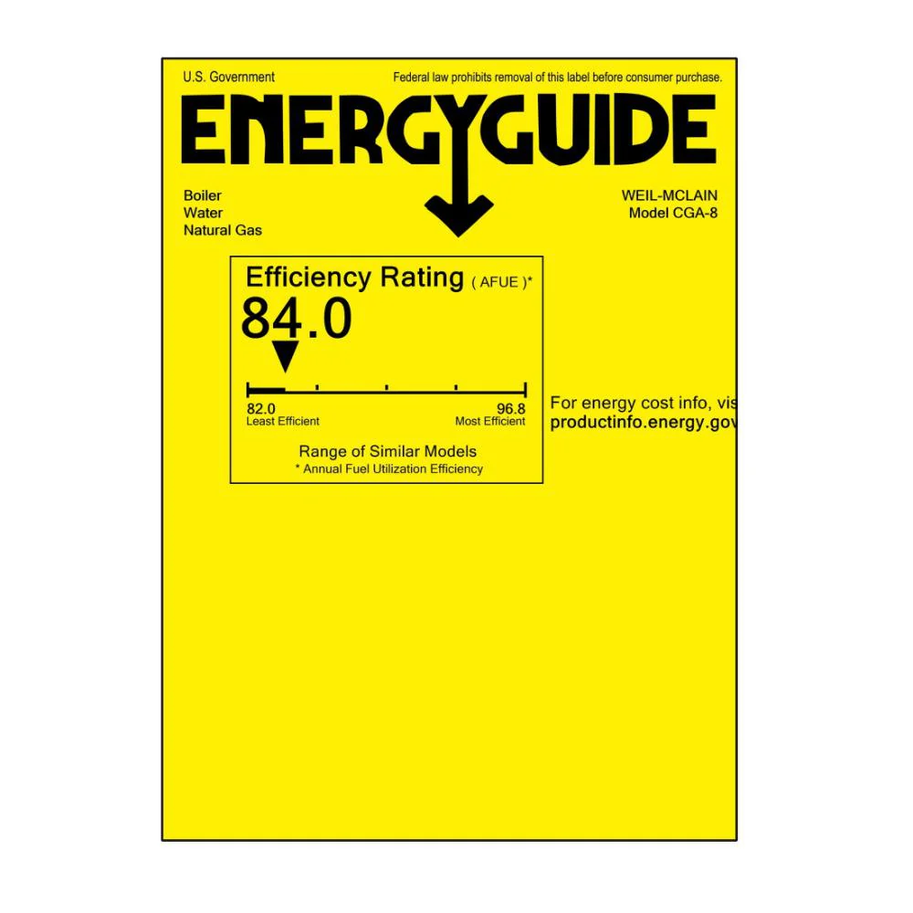 Weil-McLain CGa-8 Series 3 233,000 BTU Cast Iron Natural Gas Boiler - Image 5