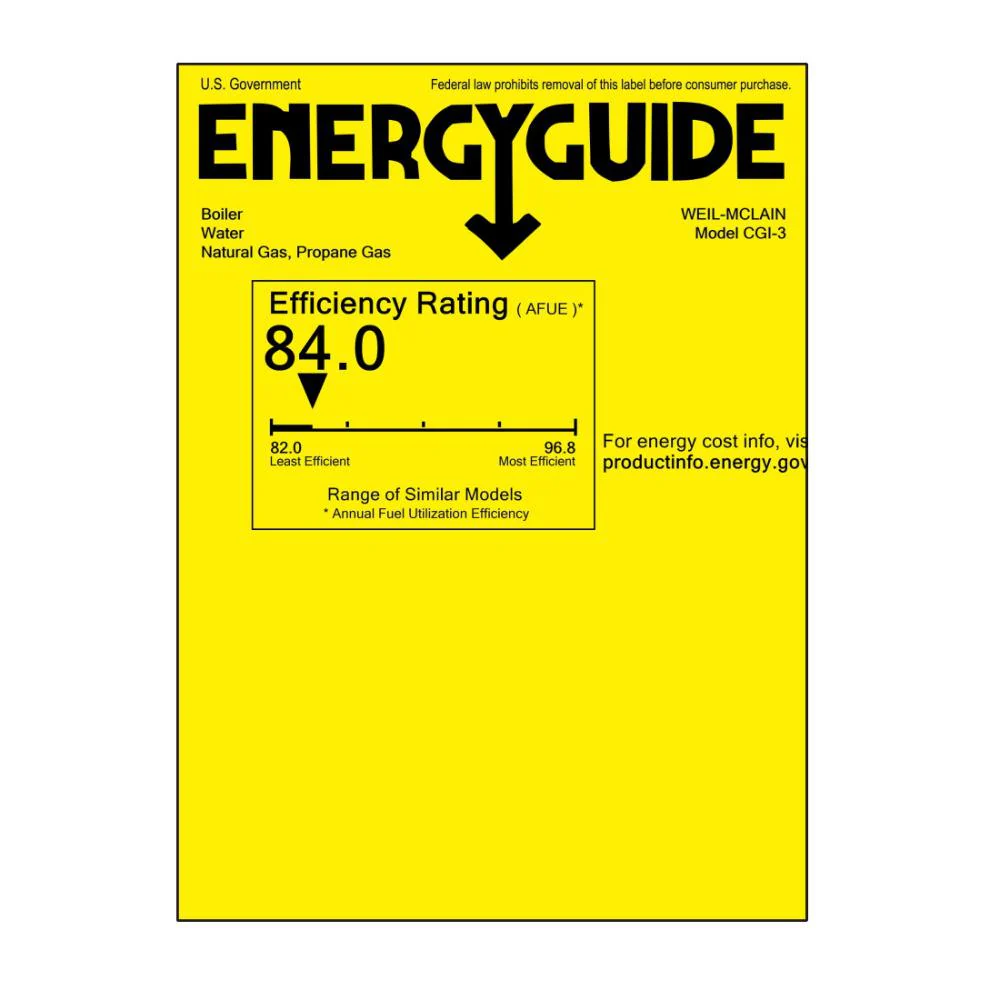 Weil-McLain CGi-3 Series 4 58,000 BTU Cast Iron Natural Gas Boiler - Image 5